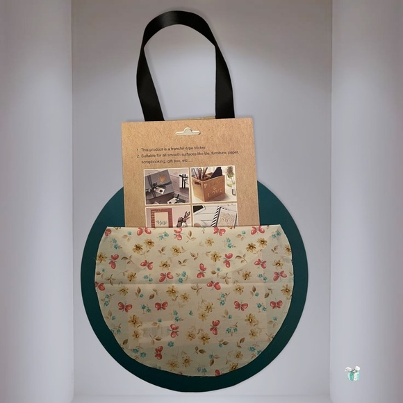 NEW Set of 4 Upcycled Wall Storage Stationary Circles. Unique and useful. Gift - Picture 5 of 8